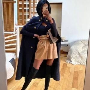 NWT- ZARA Limited Edition Wool Blend Cape - XS/S
